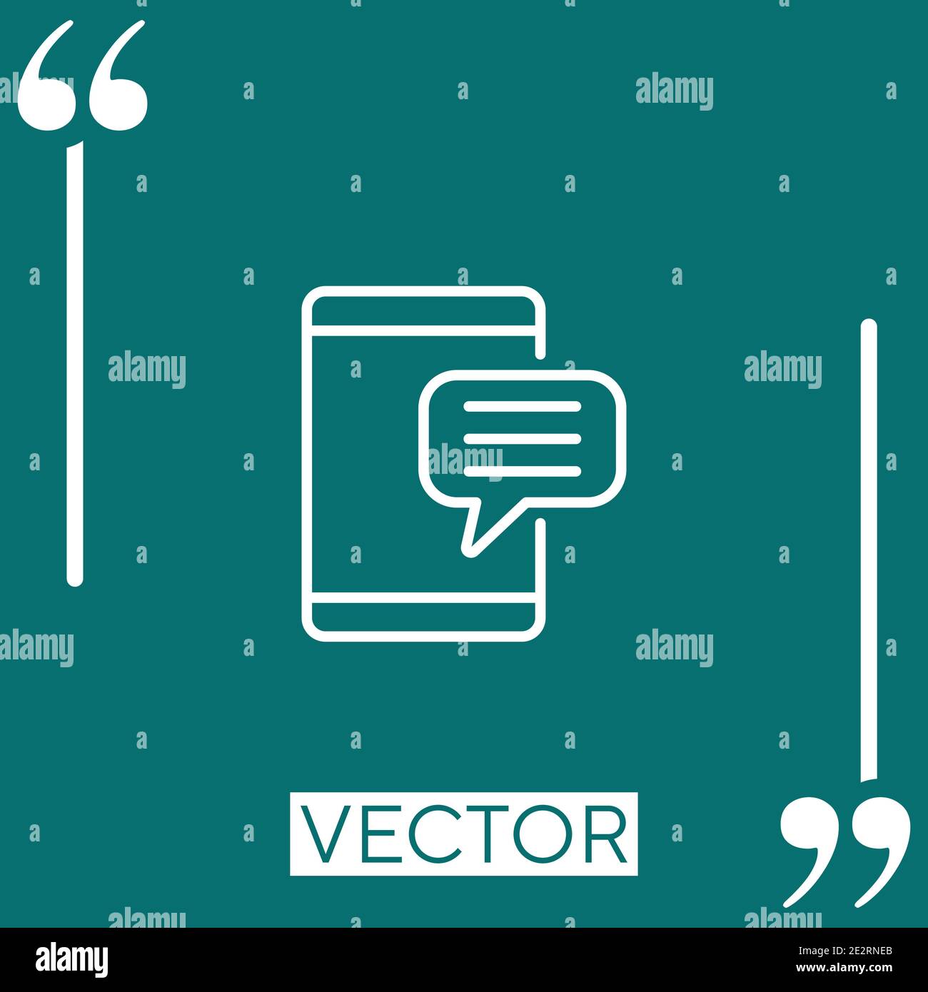 text vector icon Linear icon. Editable stroke line Stock Vector Image ...