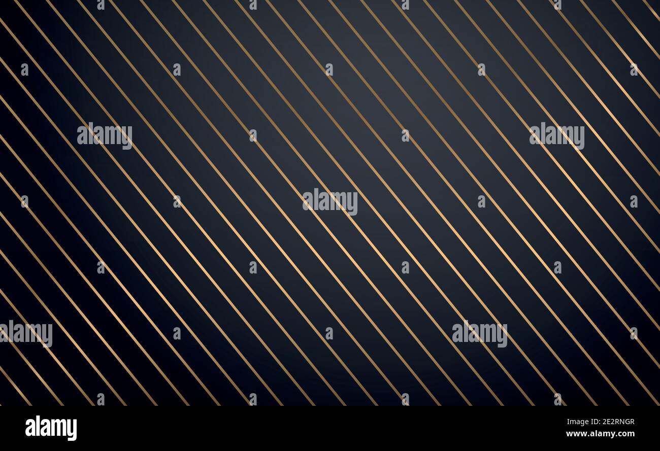 Abstract golden lines on a black background - Vector illustration Stock ...