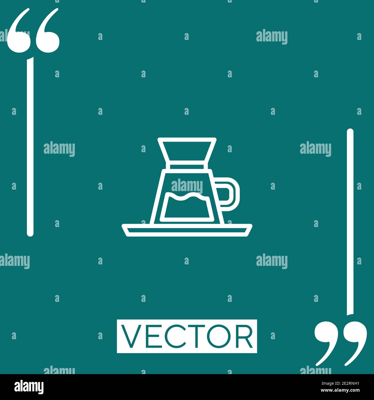 dripper vector icon Linear icon. Editable stroked line Stock Vector