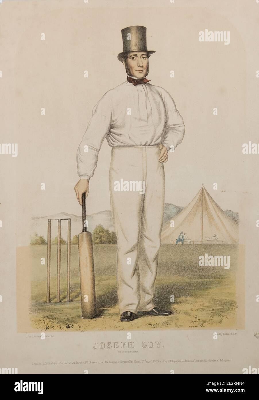 Joseph Guy Cricketer 1813 - 1873 Stock Photo