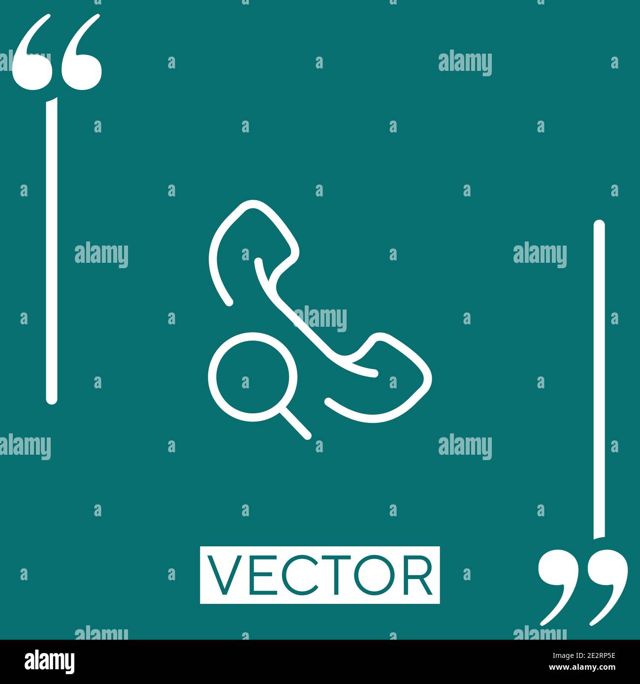 phone call vector icon Linear icon. Editable stroke line Stock Vector ...