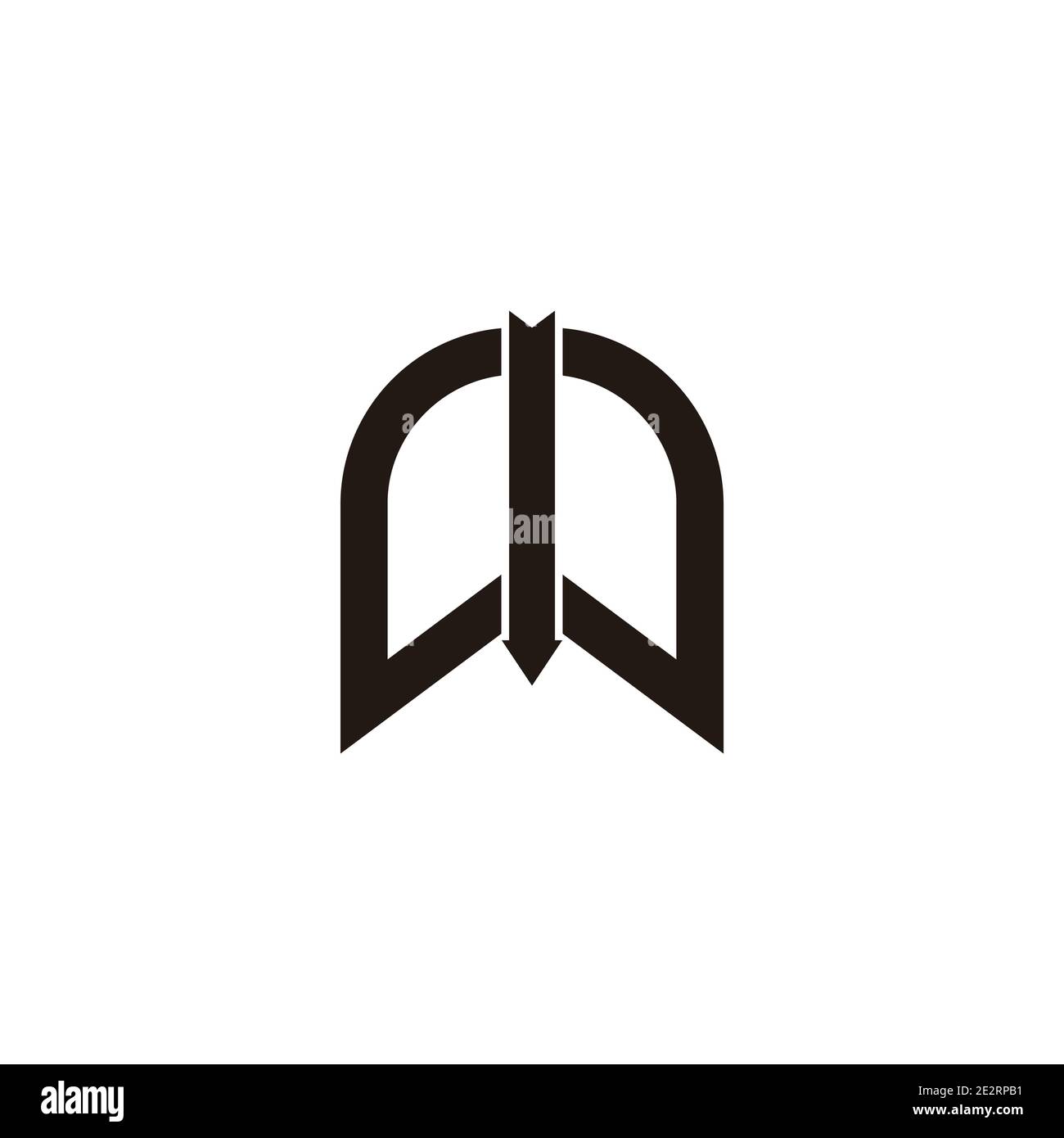 letter w down arrow geometric simple logo vector Stock Vector Image ...