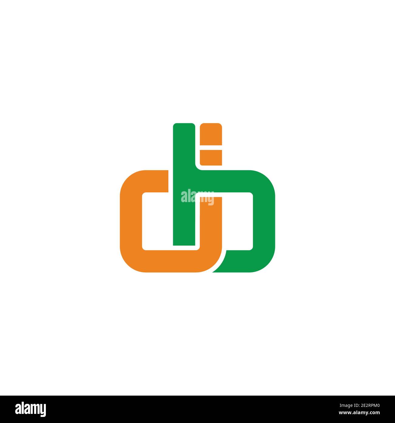 abstract letter jb simple linked geometric flat logo vector Stock ...