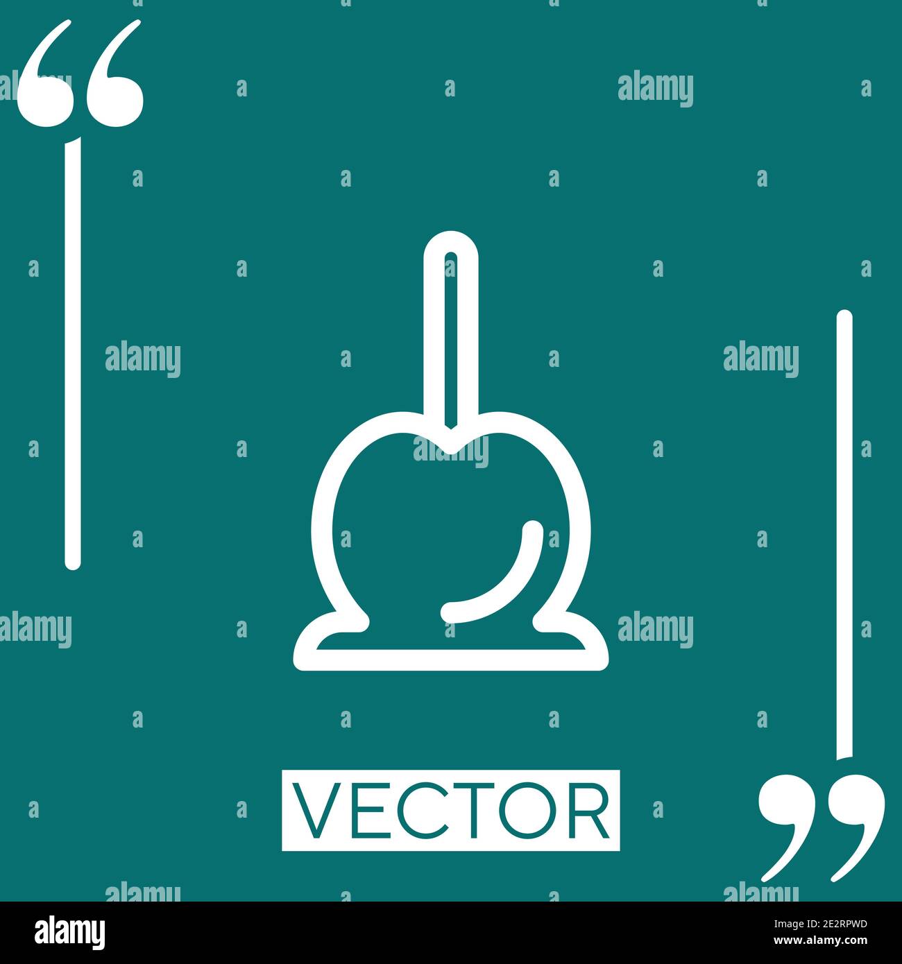caramelized apple vector icon Linear icon. Editable stroke line Stock Vector