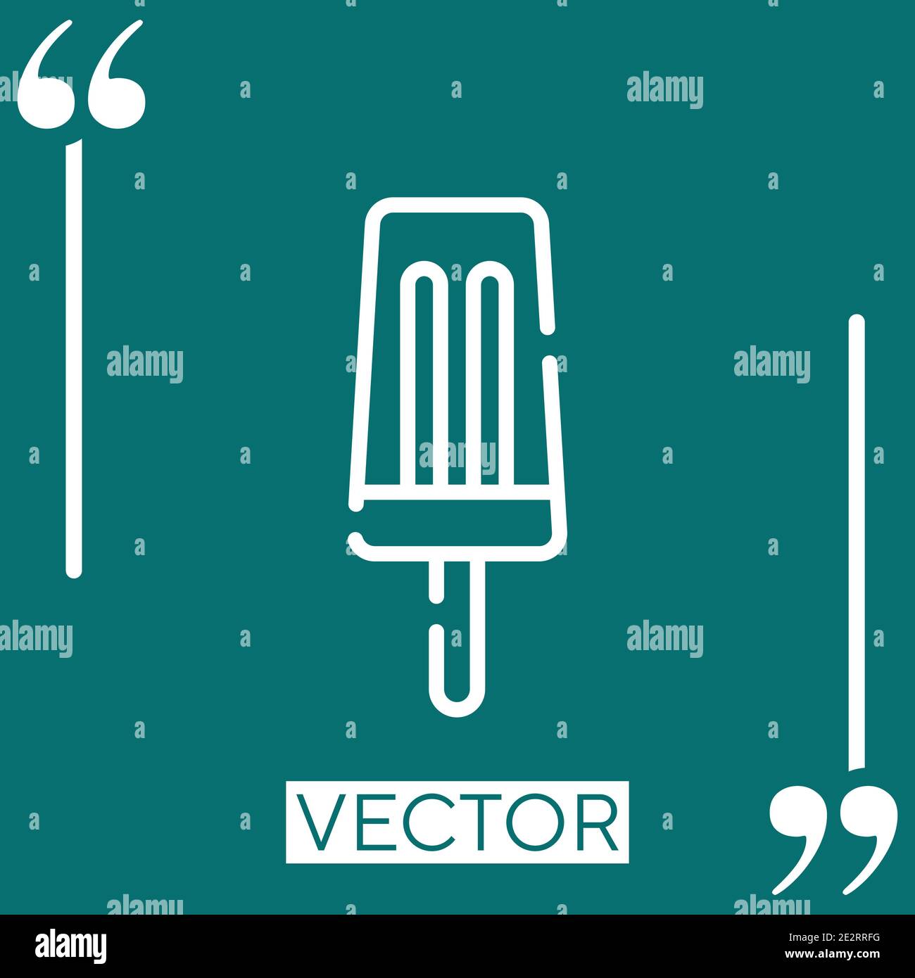 popsicle vector icon Linear icon. Editable stroked line Stock Vector