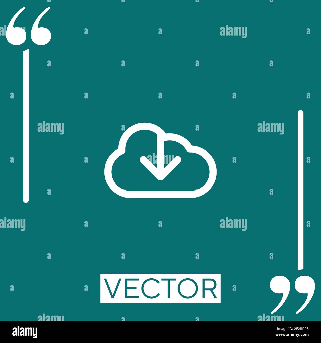 download from the cloud vector icon Linear icon. Editable stroked line Stock Vector