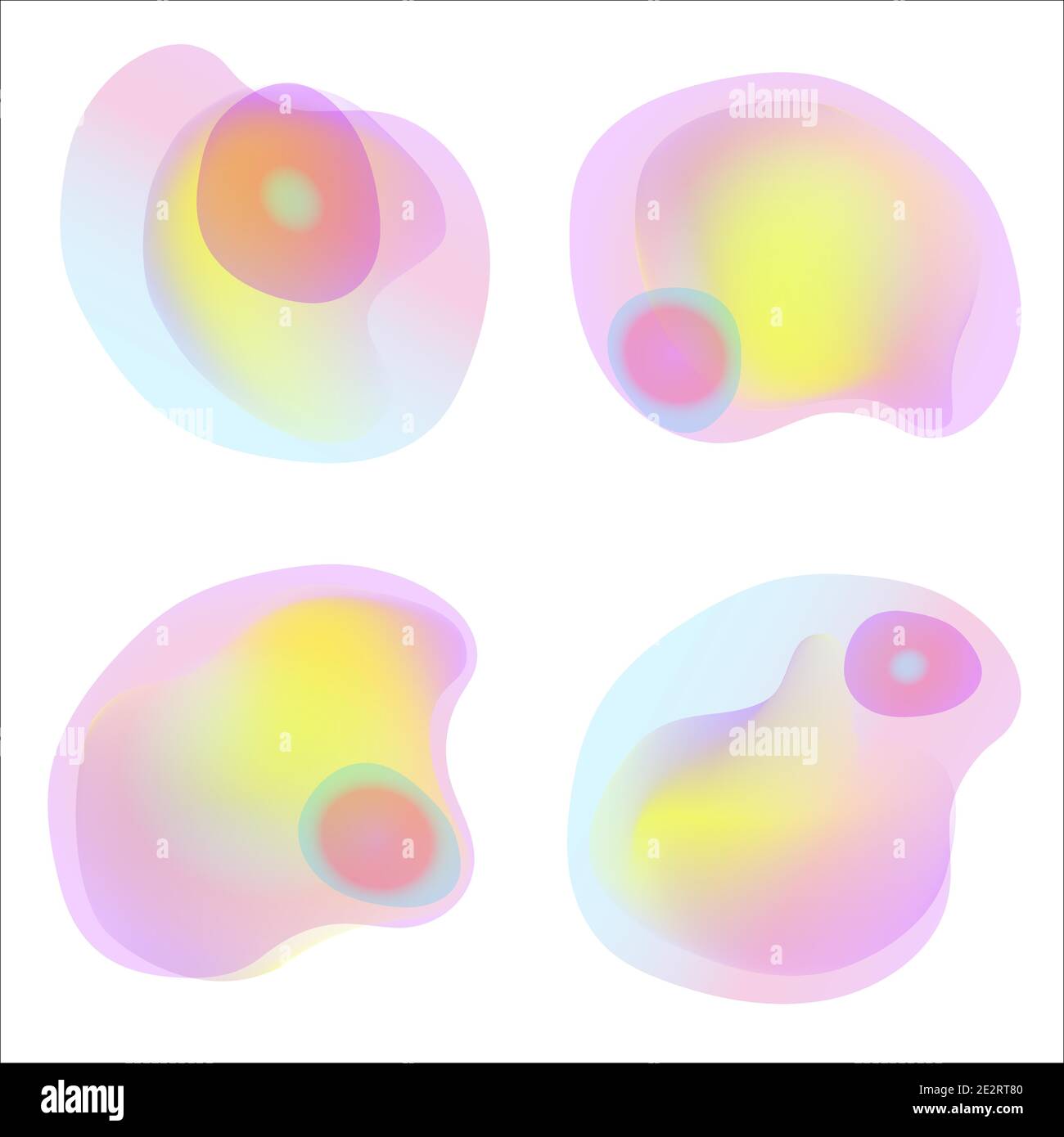 A set of gradient shapes . Colorful bright energies . Modern abstract ...