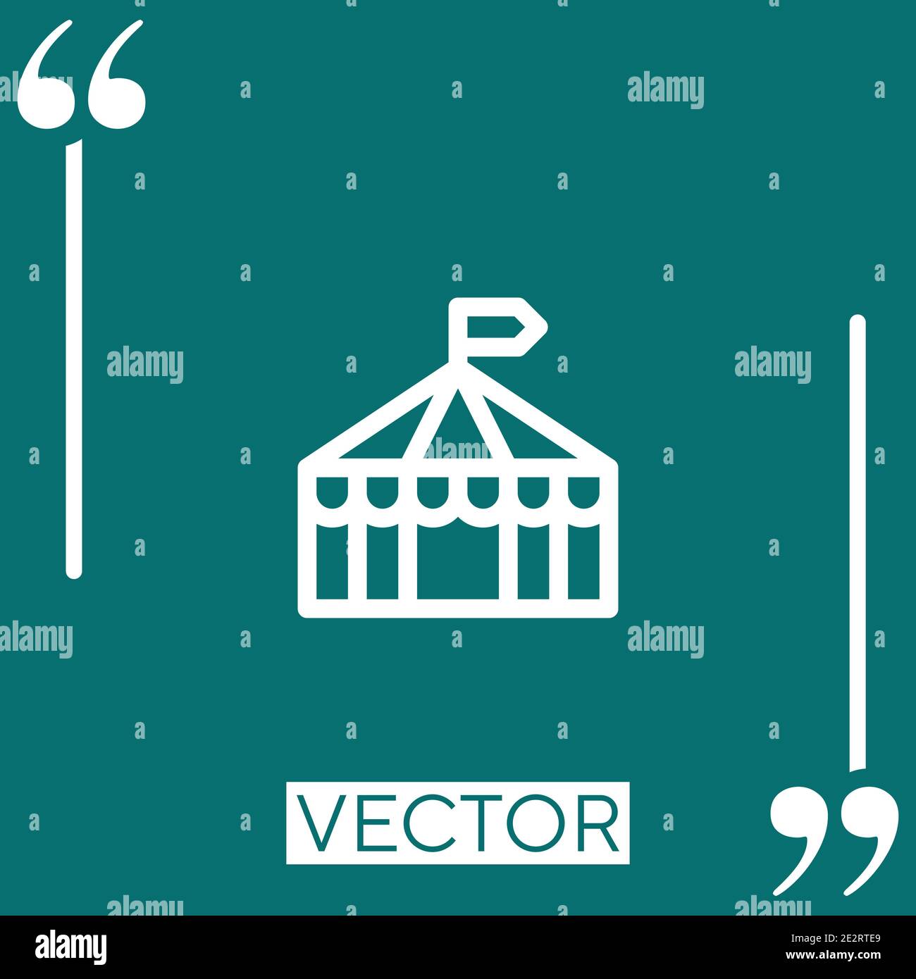 circus vector icon Linear icon. Editable stroked line Stock Vector