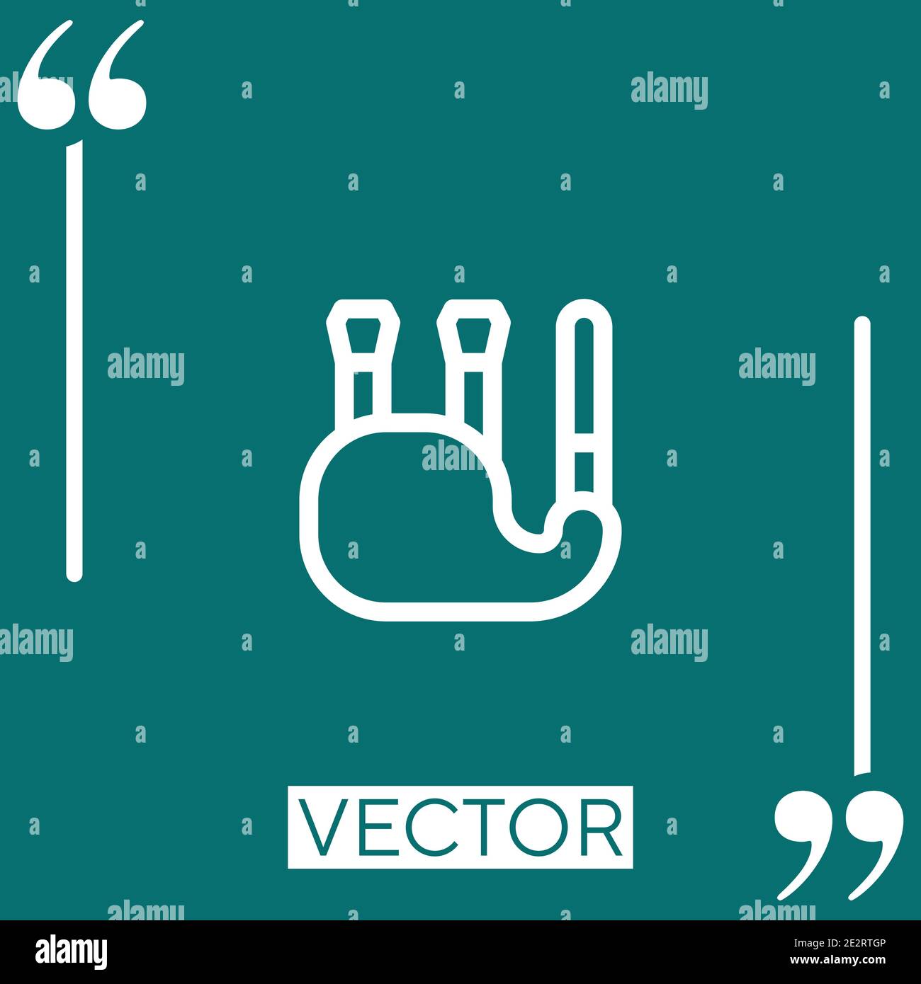 bagpipes vector icon Linear icon. Editable stroked line Stock Vector