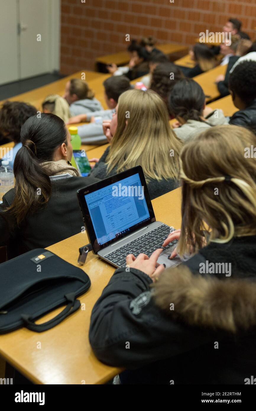 College Lecture Hall Laptops