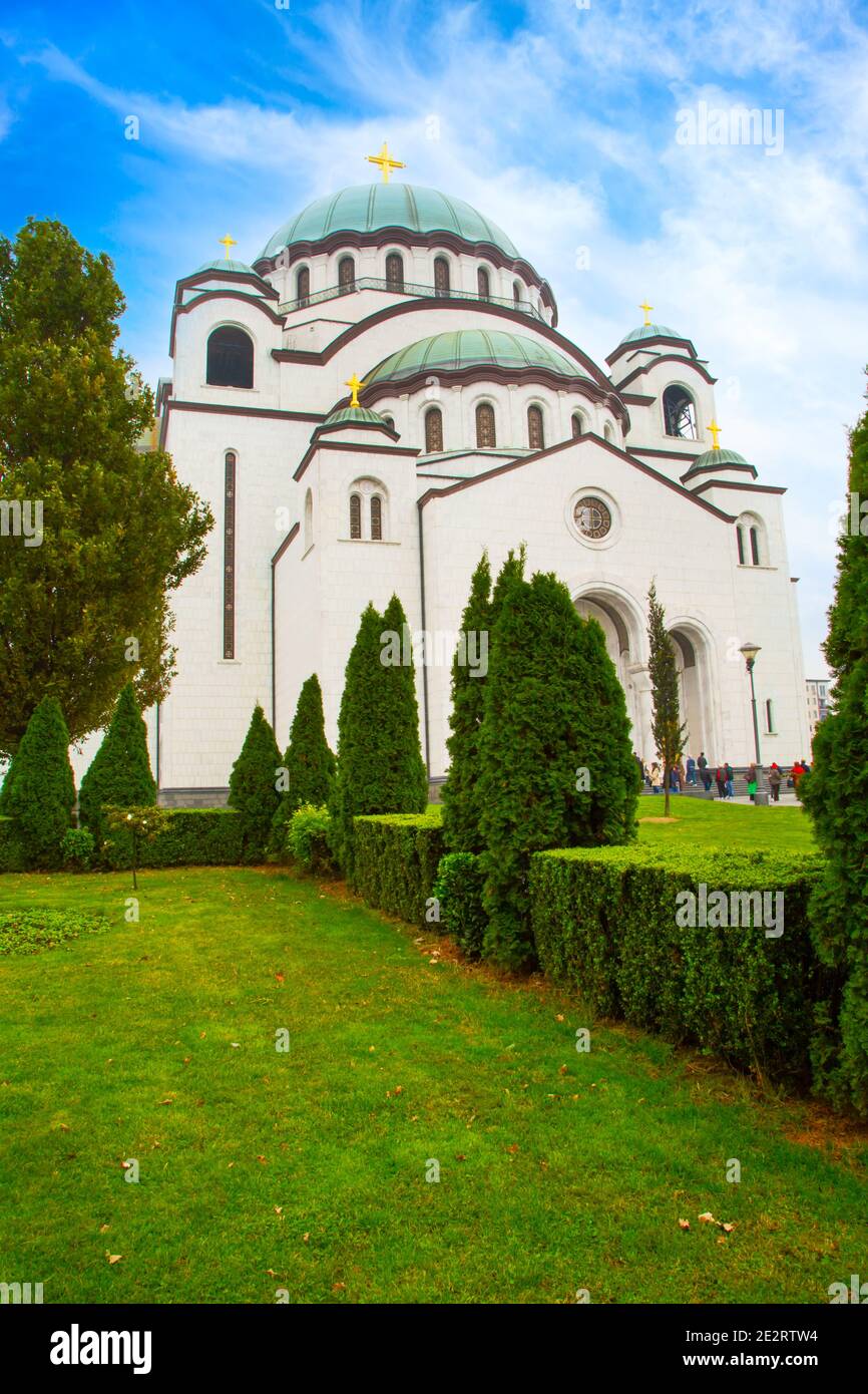 Cathedral of Saint Sava in Belgrade, Serbia, largest Serbian Orthodox church Stock Photo Alamy