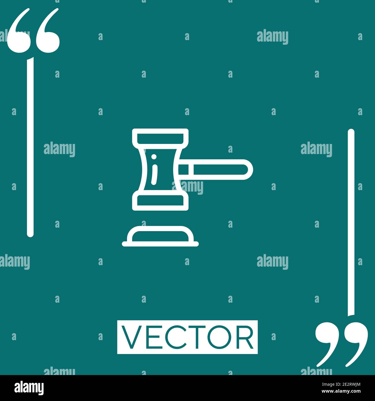 auction vector icon Linear icon. Editable stroke line Stock Vector