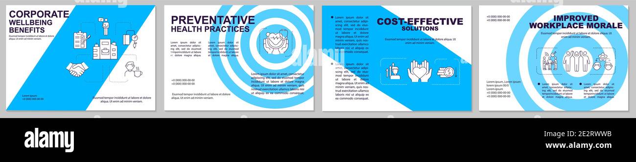 Cost effective solutions brochure template Stock Vector