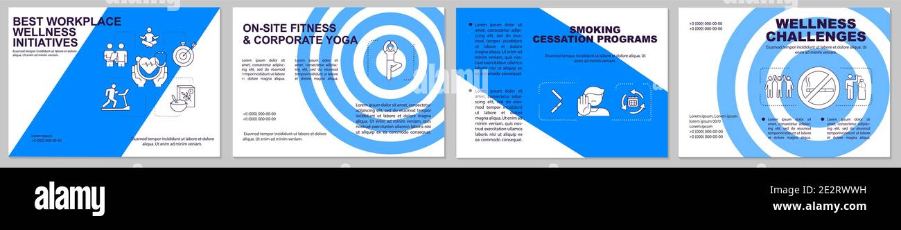 Smoking cessation programs brochure template Stock Vector