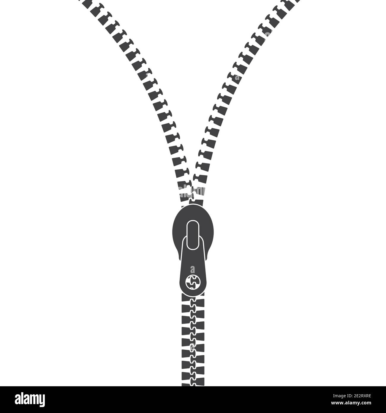 Open Zipper minimal logo. Zip Vector iicon Stock Vector Image & Art - Alamy
