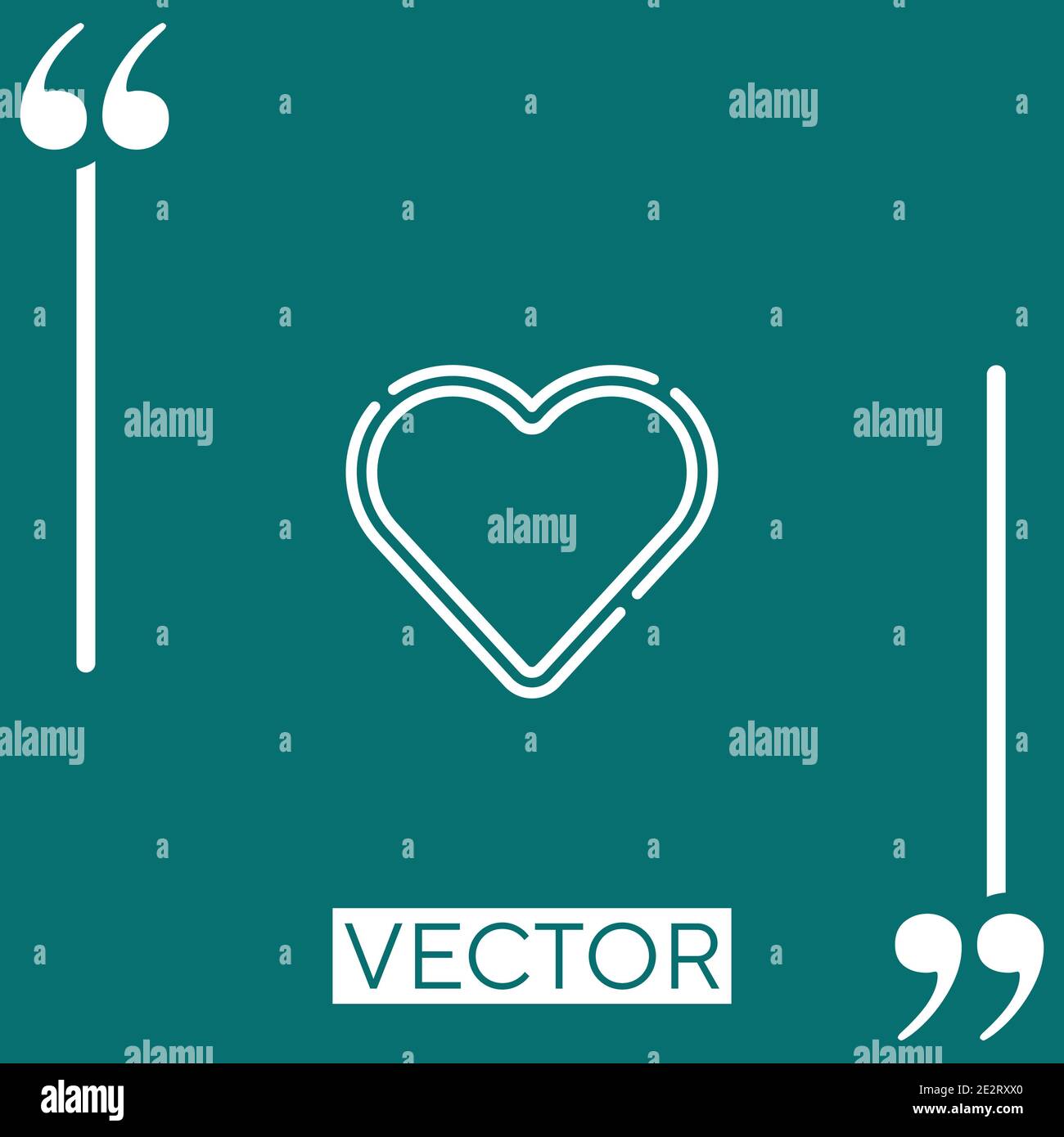 heart vector icon Linear icon. Editable stroke line Stock Vector Image ...