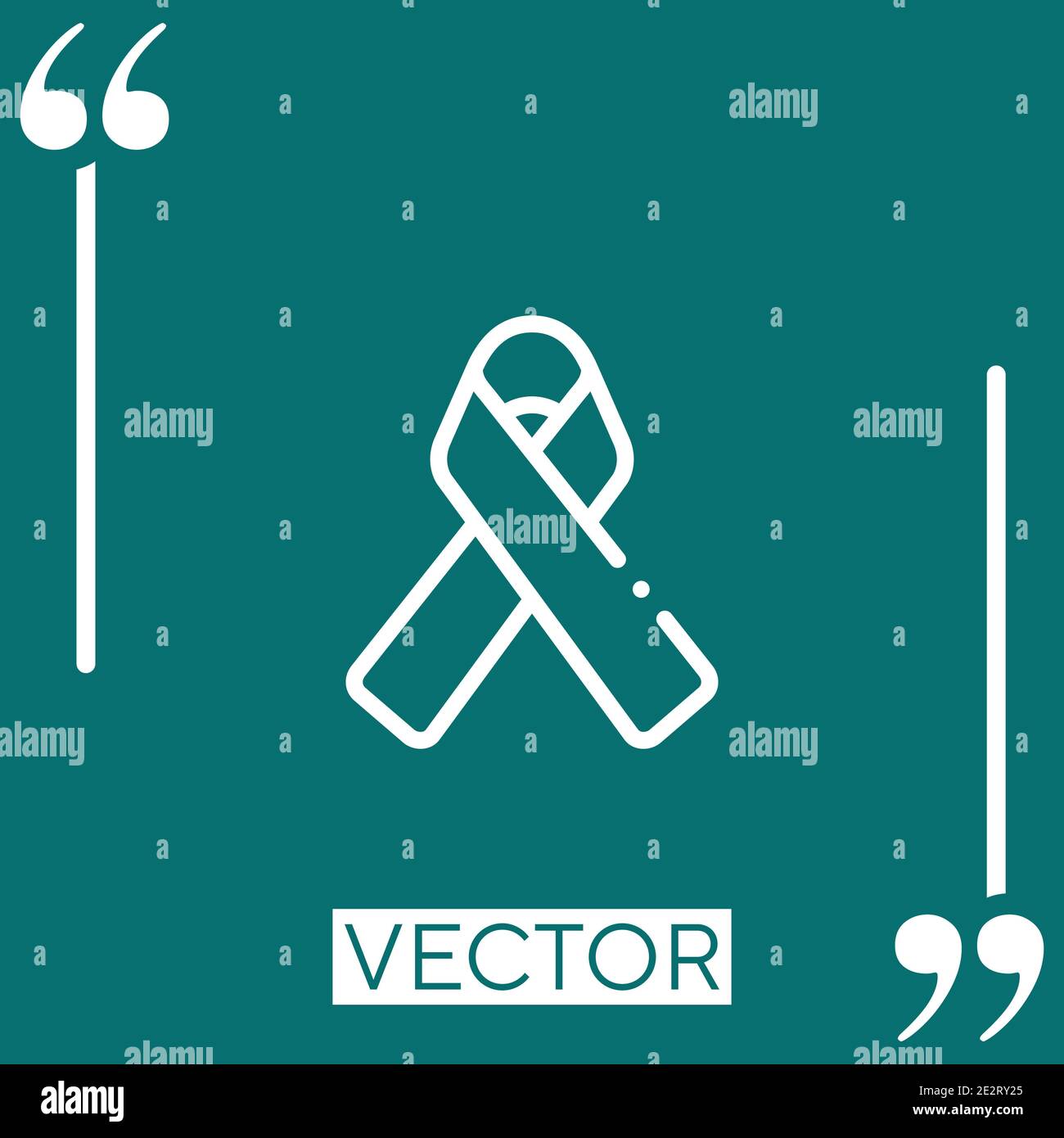 ribbon vector icon Linear icon. Editable stroked line Stock Vector ...