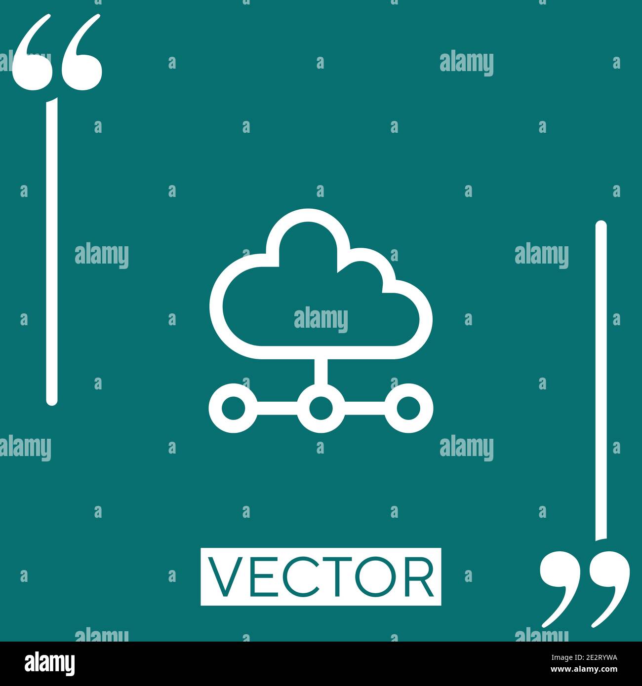 hosting vector icon Linear icon. Editable stroke line Stock Vector