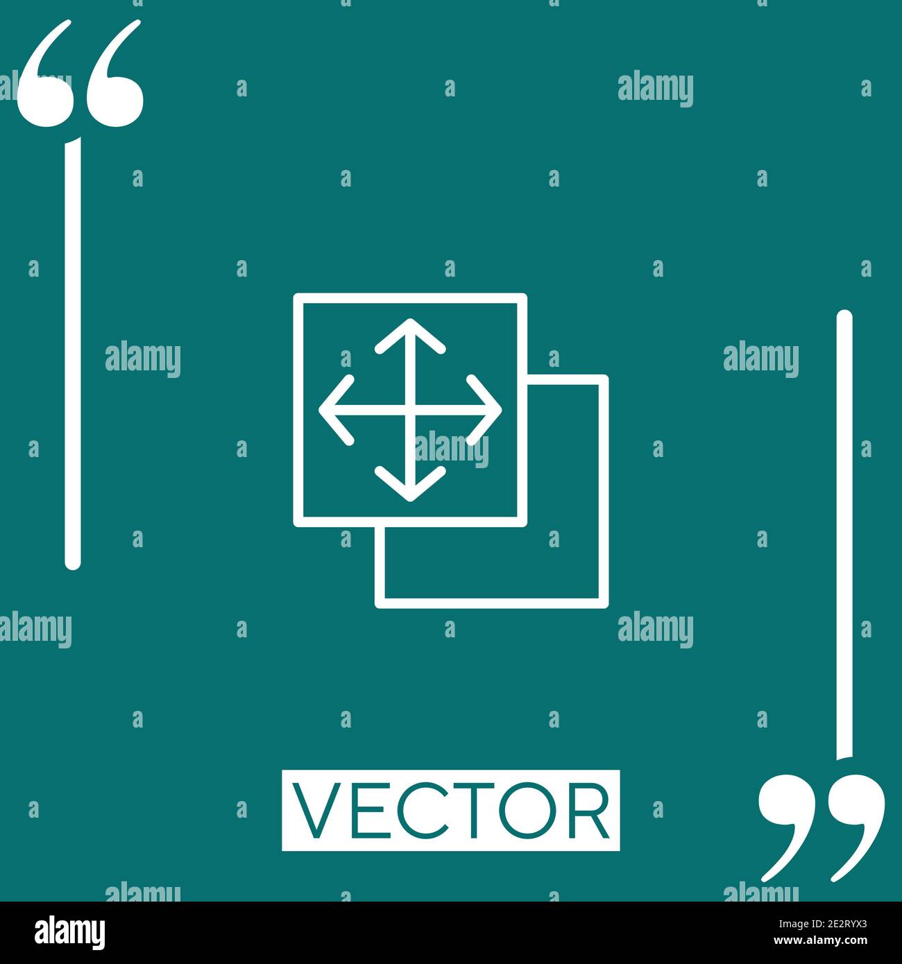 full screen vector icon Linear icon. Editable stroked line Stock Vector