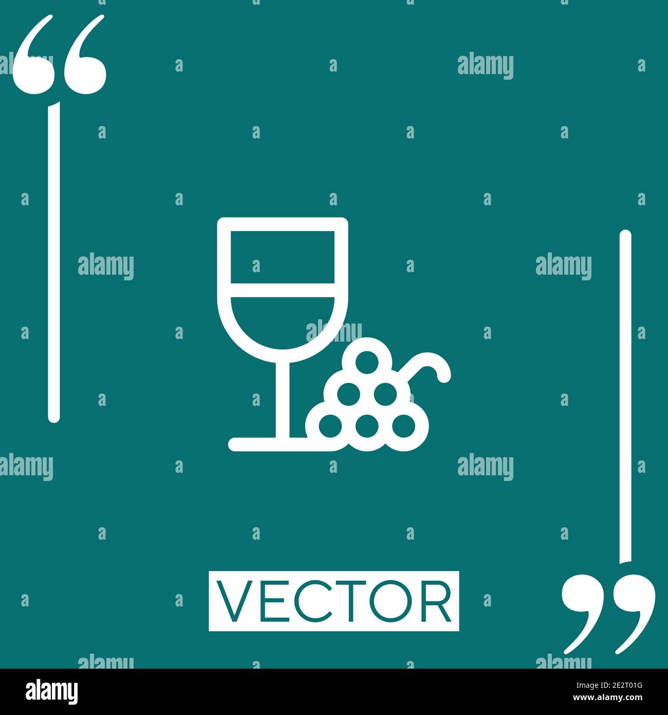 wine vector icon Linear icon. Editable stroked line Stock Vector