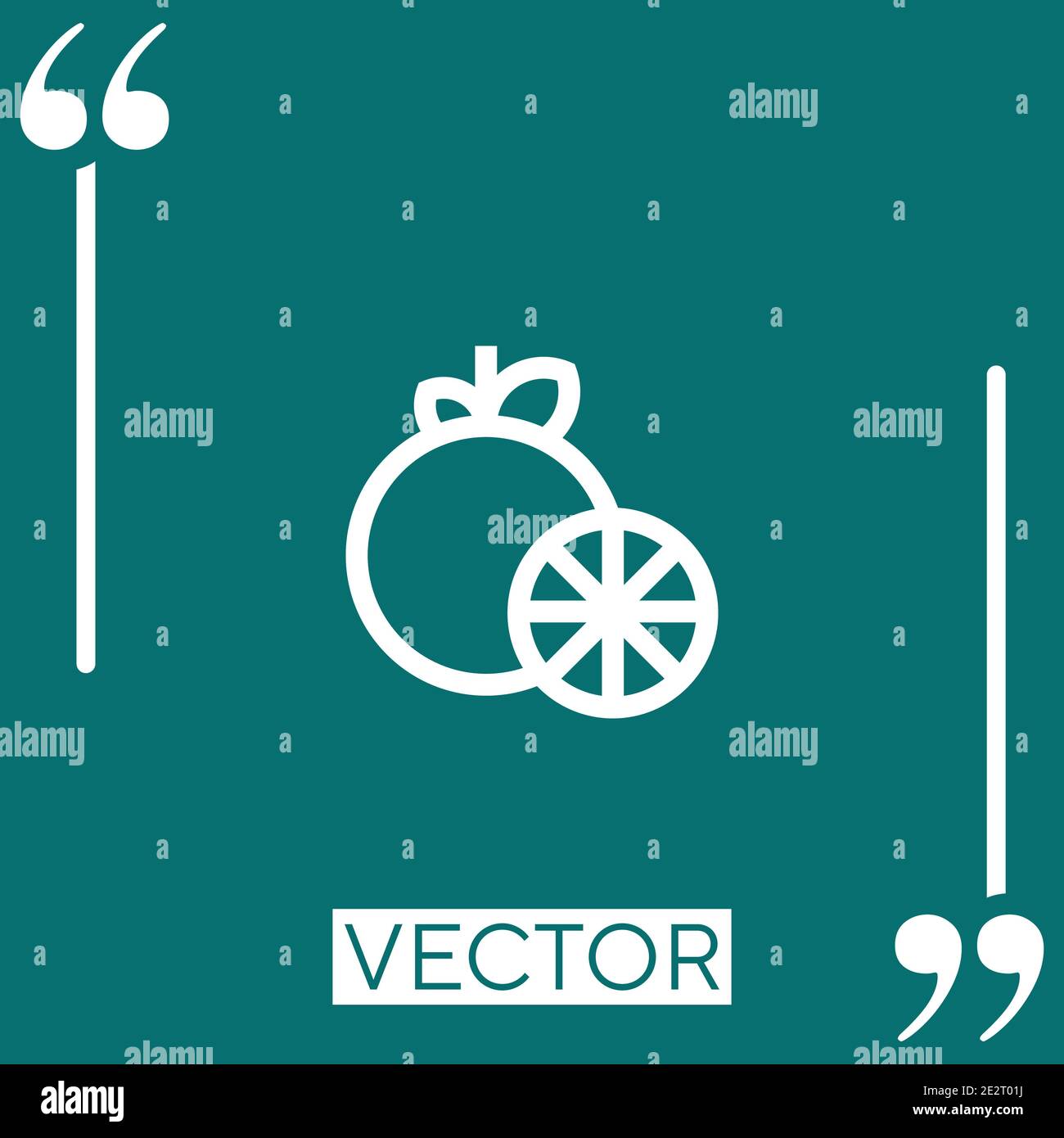 orange vector icon Linear icon. Editable stroked line Stock Vector