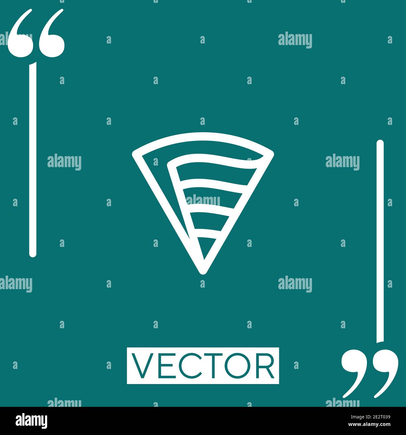 crepe vector icon Linear icon. Editable stroked line Stock Vector