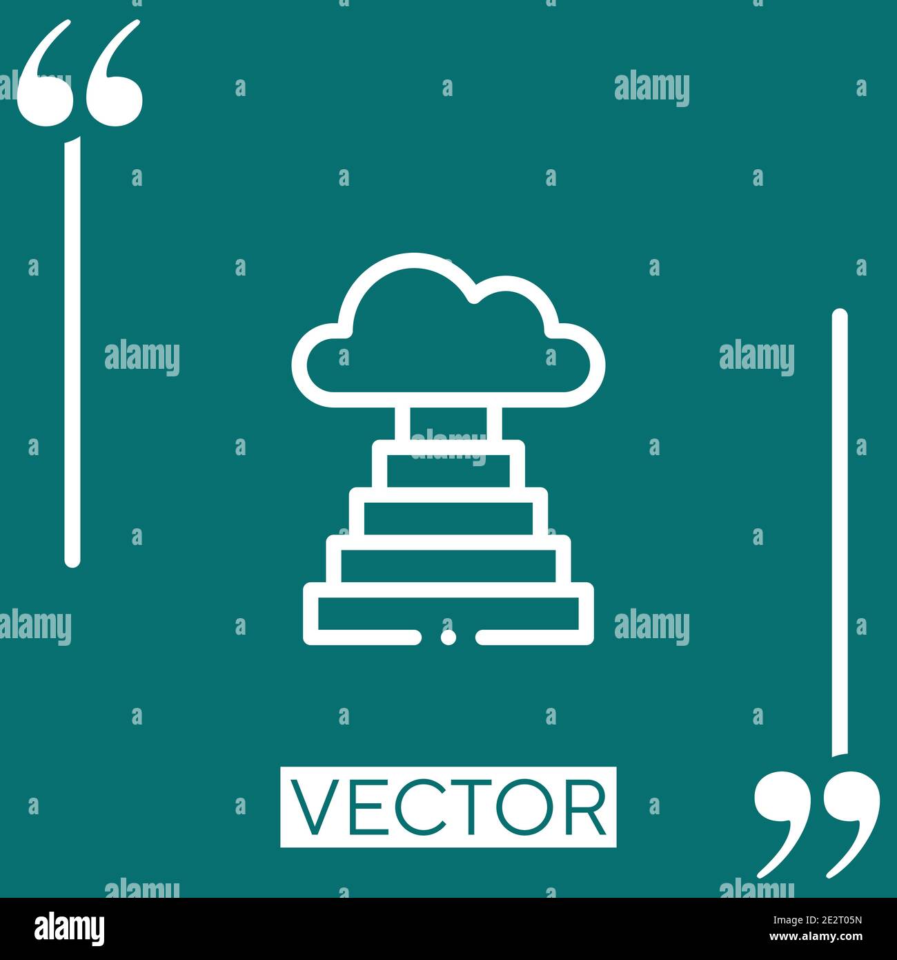 heaven vector icon Linear icon. Editable stroke line Stock Vector