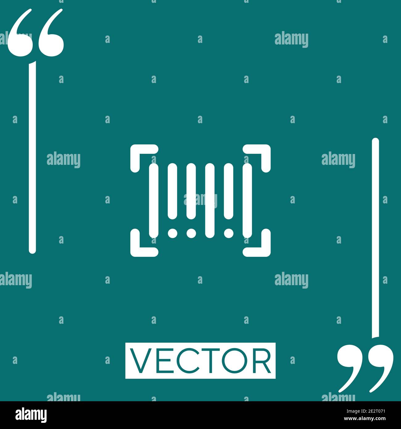 barcode vector icon Linear icon. Editable stroked line Stock Vector