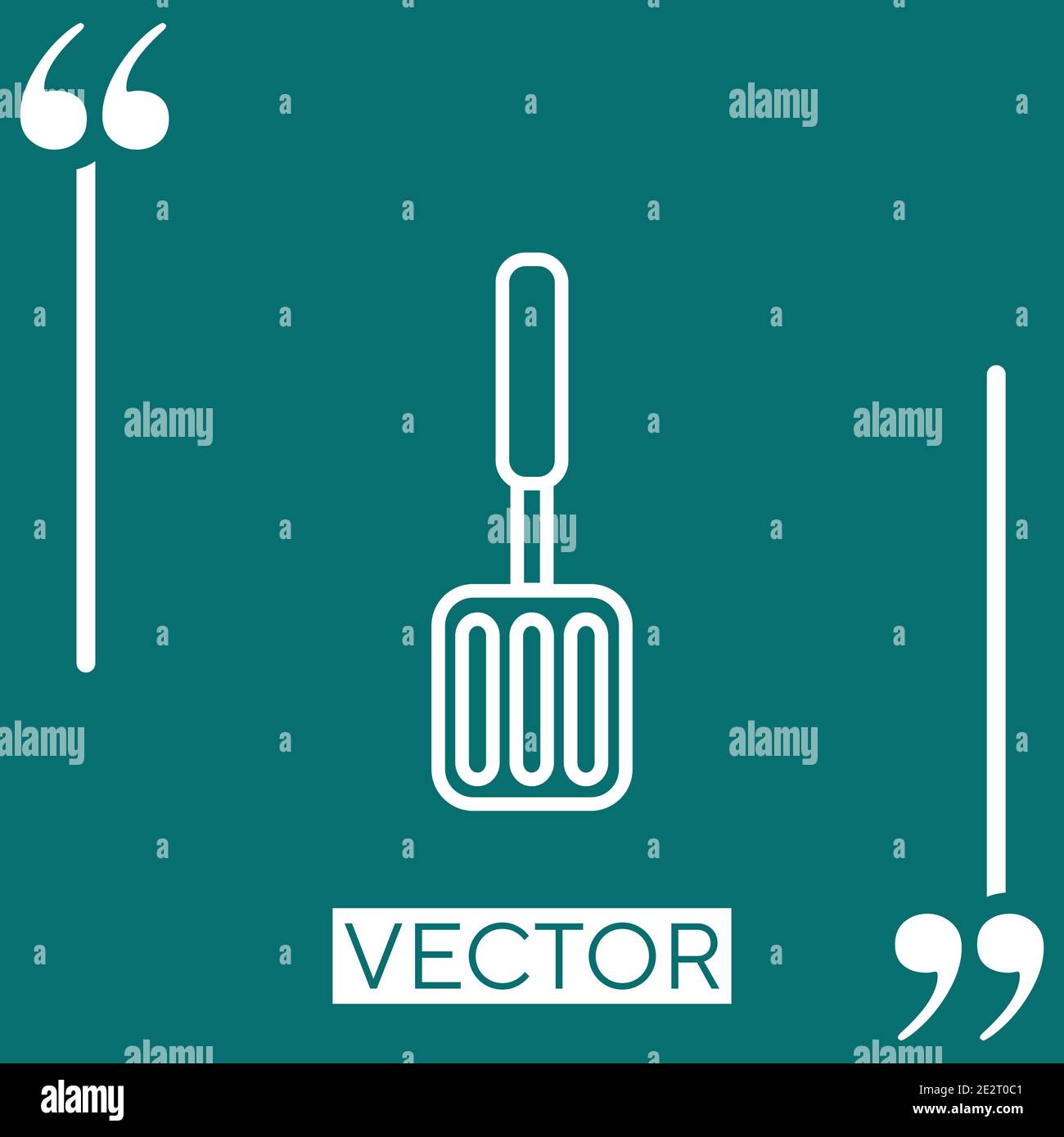 cooking shovel vector icon Linear icon. Editable stroke line Stock Vector