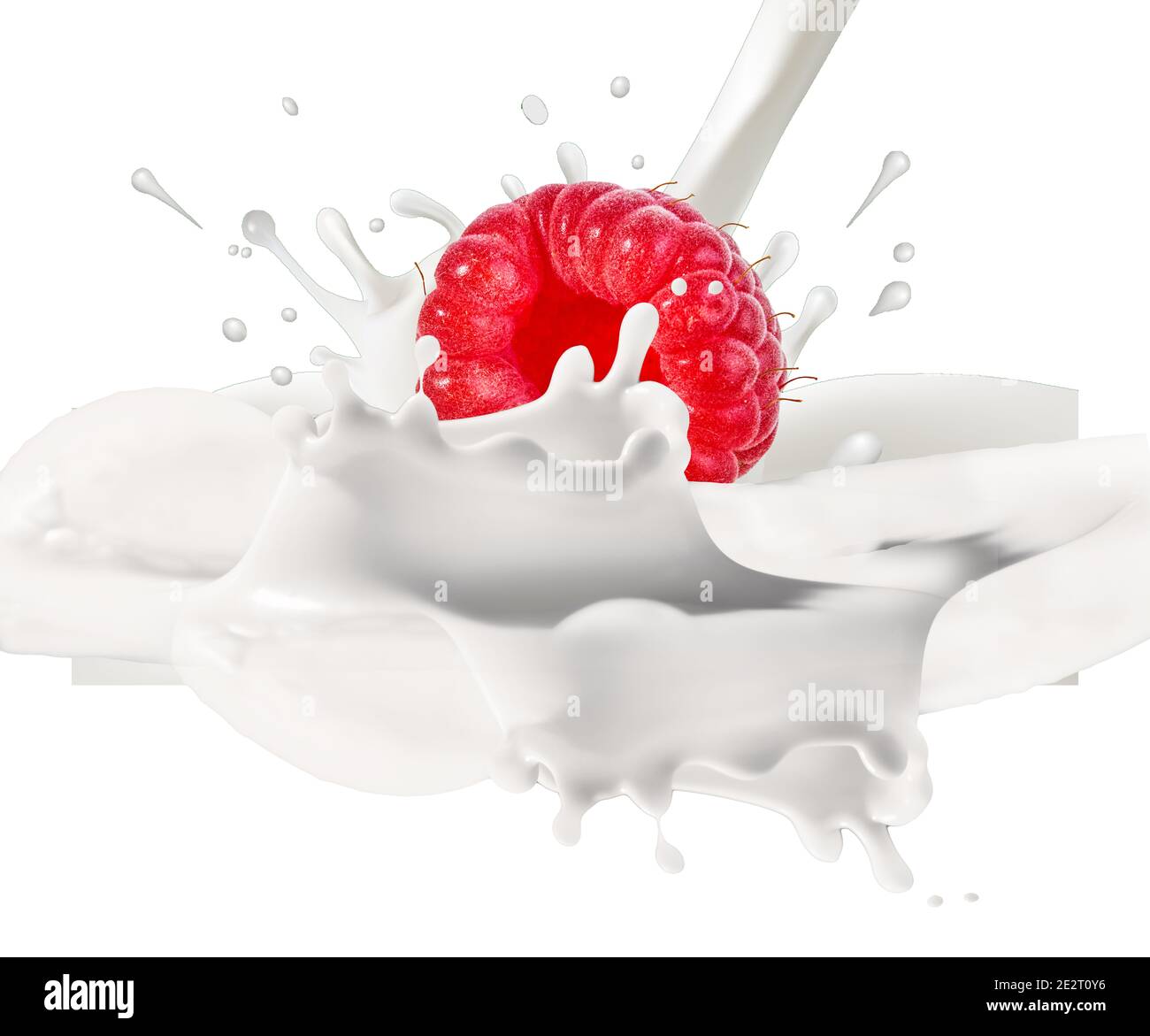 raspberry and milk splash, raspberry yogurt isolated Stock Photo - Alamy