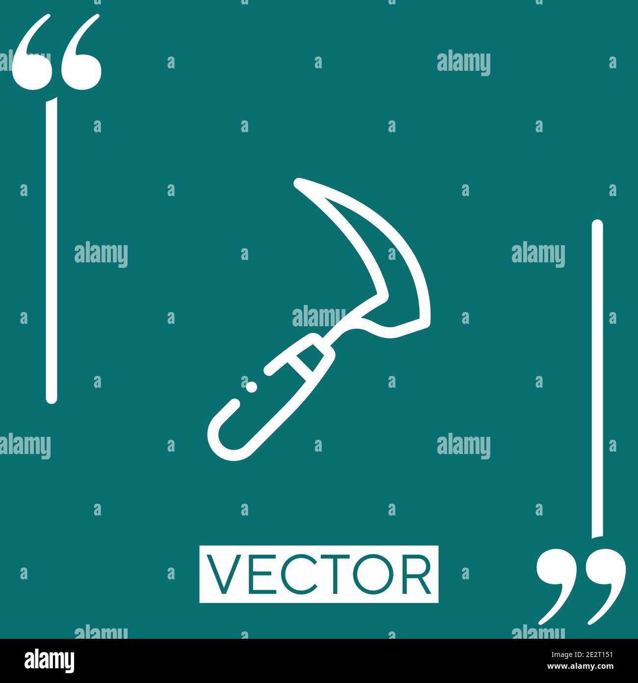 Sickle vector icon Linear icon. Editable stroked line Stock Vector