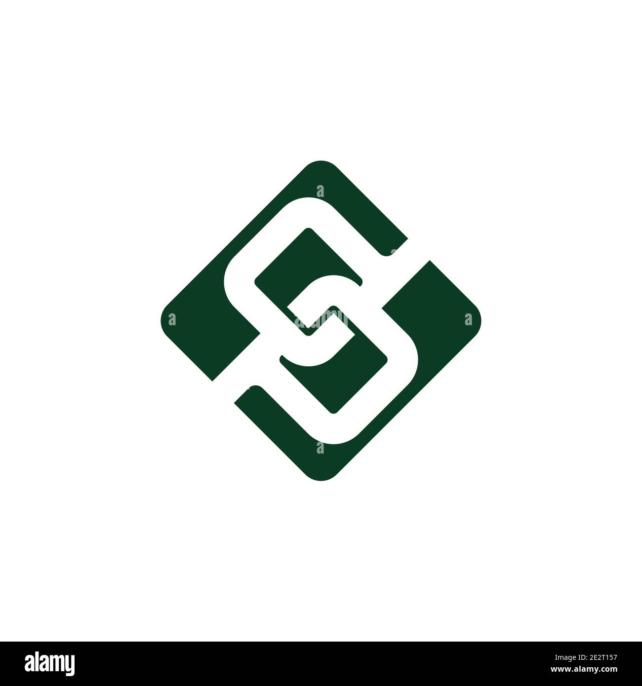 letter dp abstract negative space geometric overlap square logo vector Stock Vector