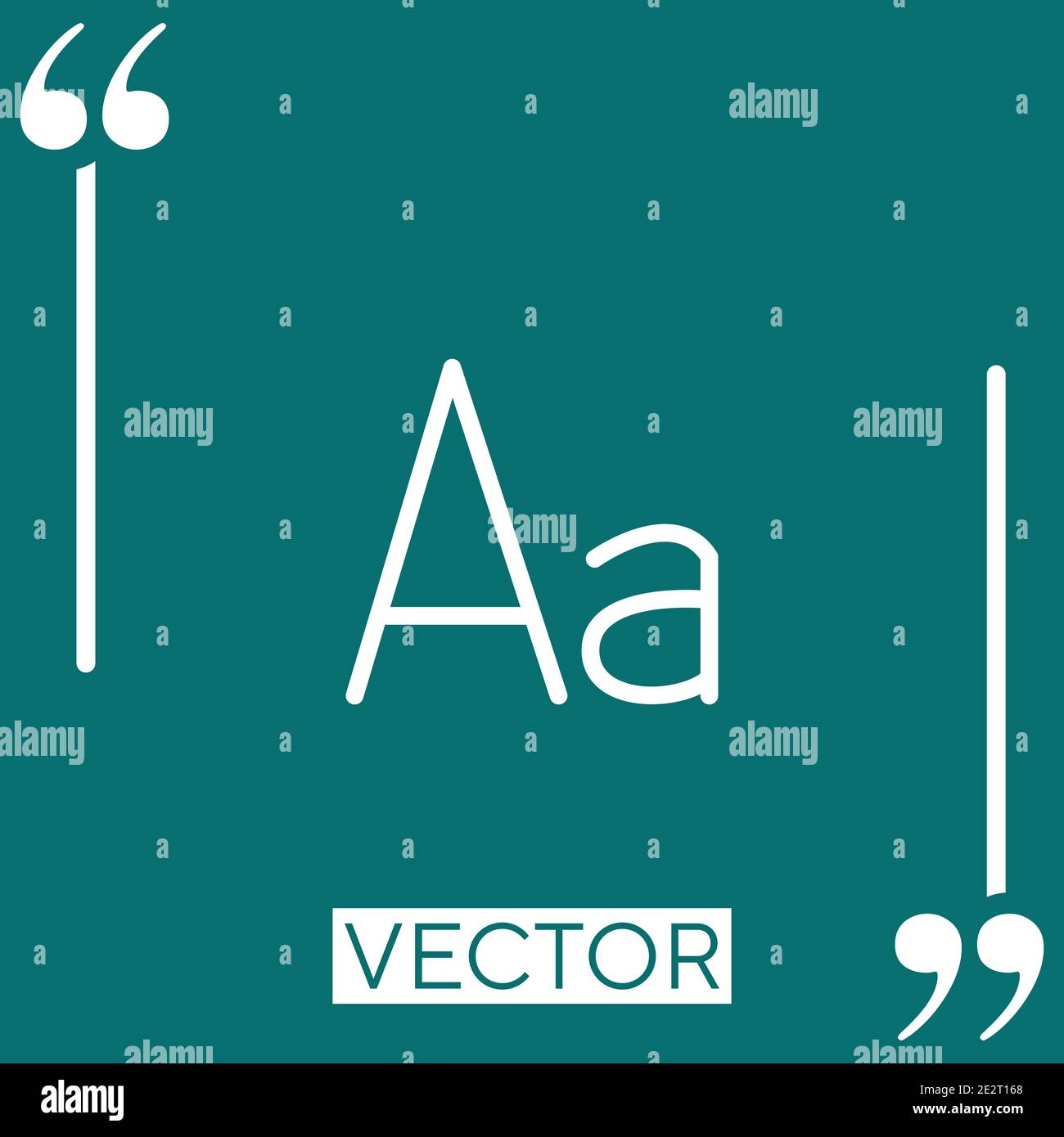 letters vector icon Linear icon. Editable stroke line Stock Vector