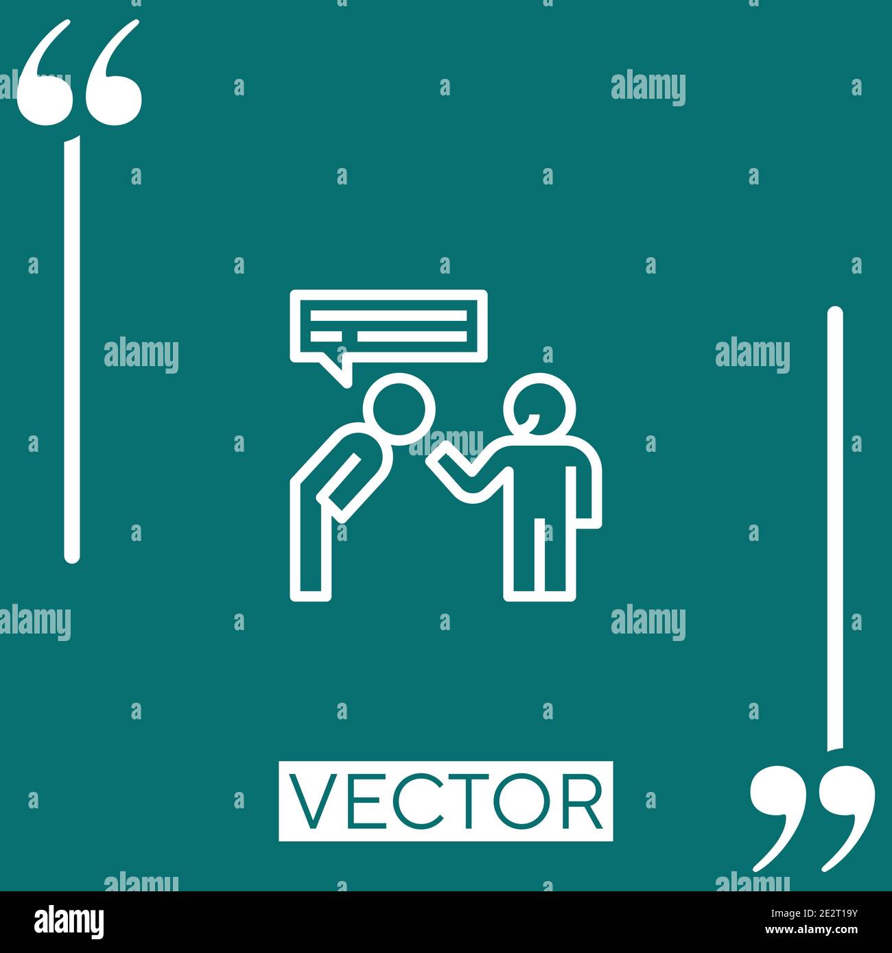 apology vector icon Linear icon. Editable stroked line Stock Vector