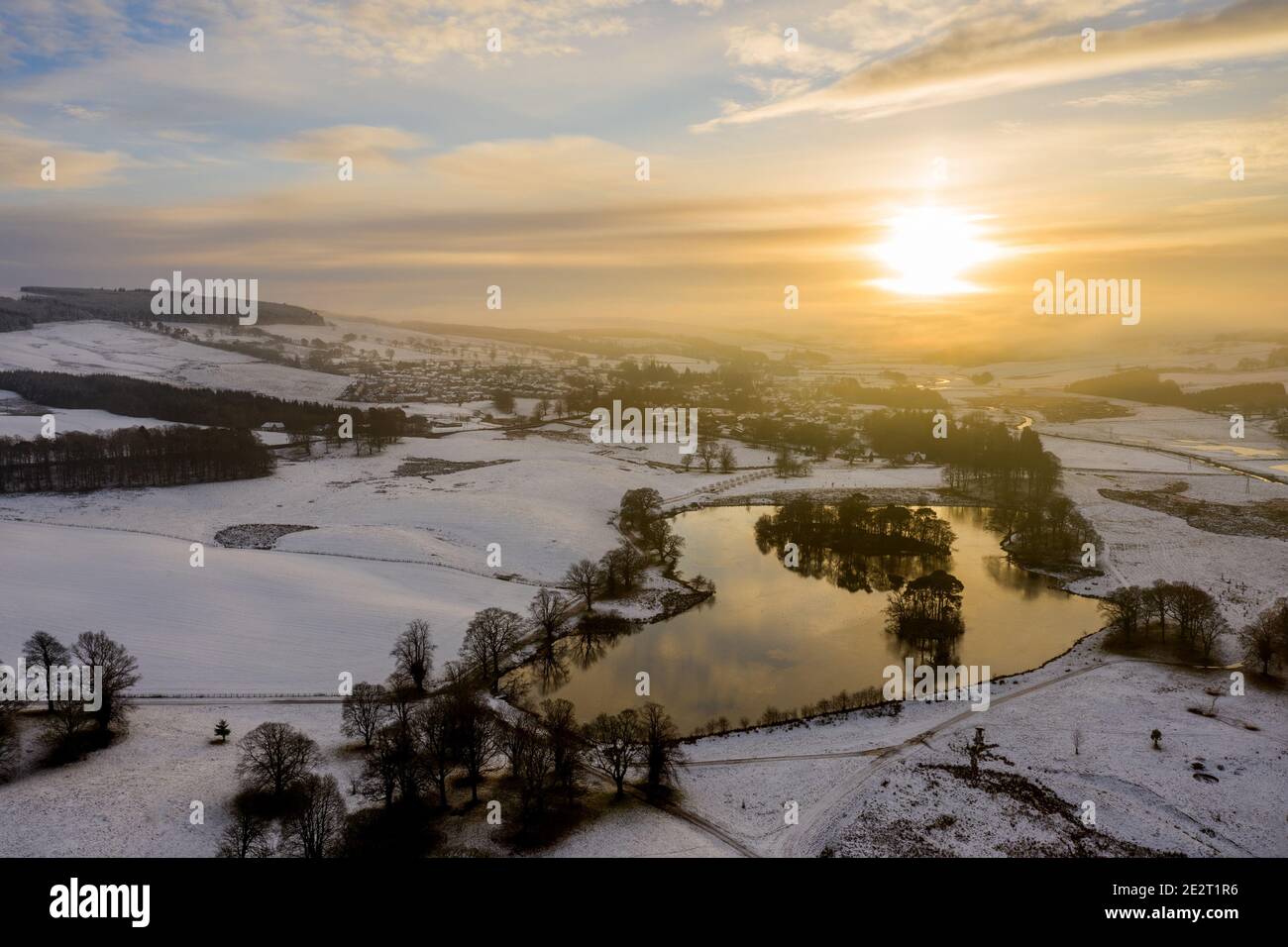 Douglas Castle & Estate, South Lanarkshire, Scotland, UK Stock Photo