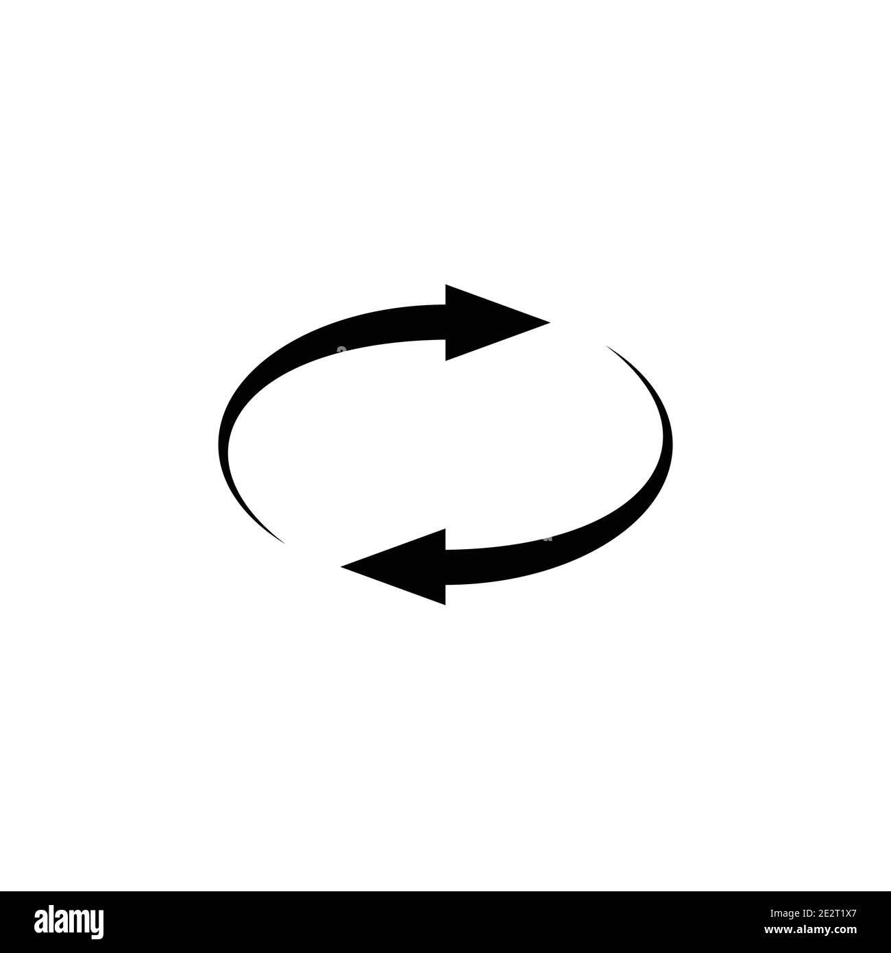 Spin rotate arrow vector icon. Reload round symbol Stock Vector