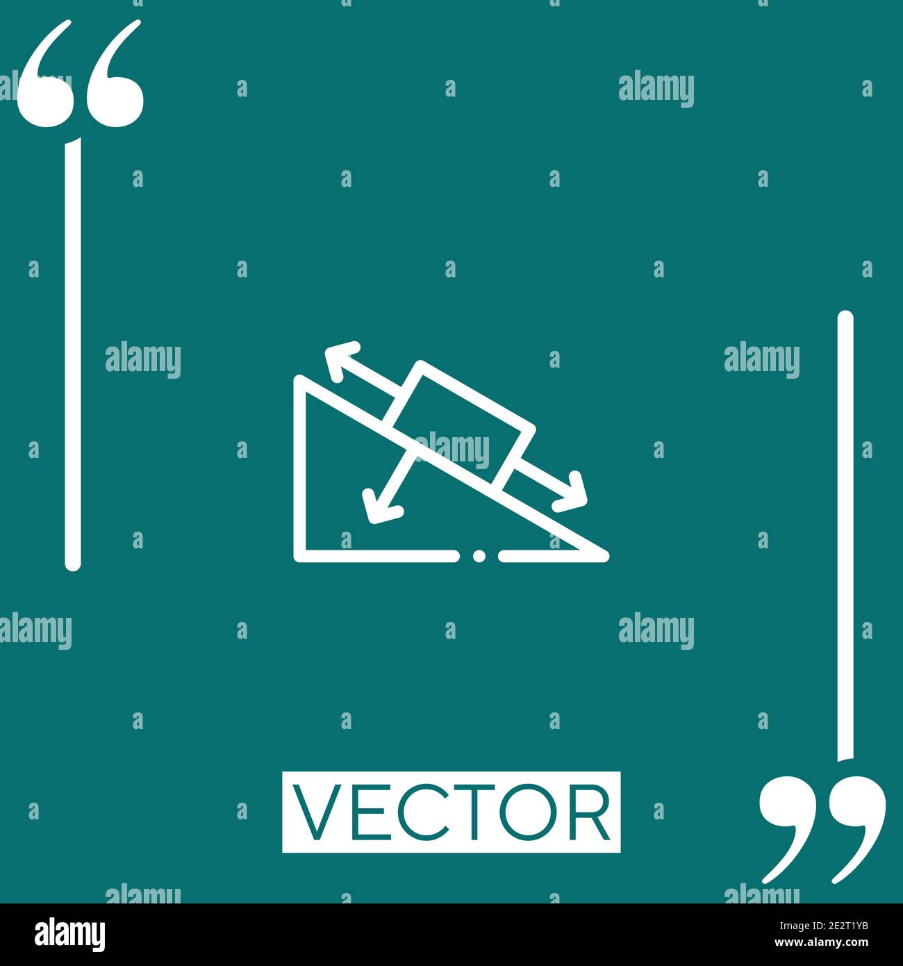 hypotenuse vector icon Linear icon. Editable stroke line Stock Vector