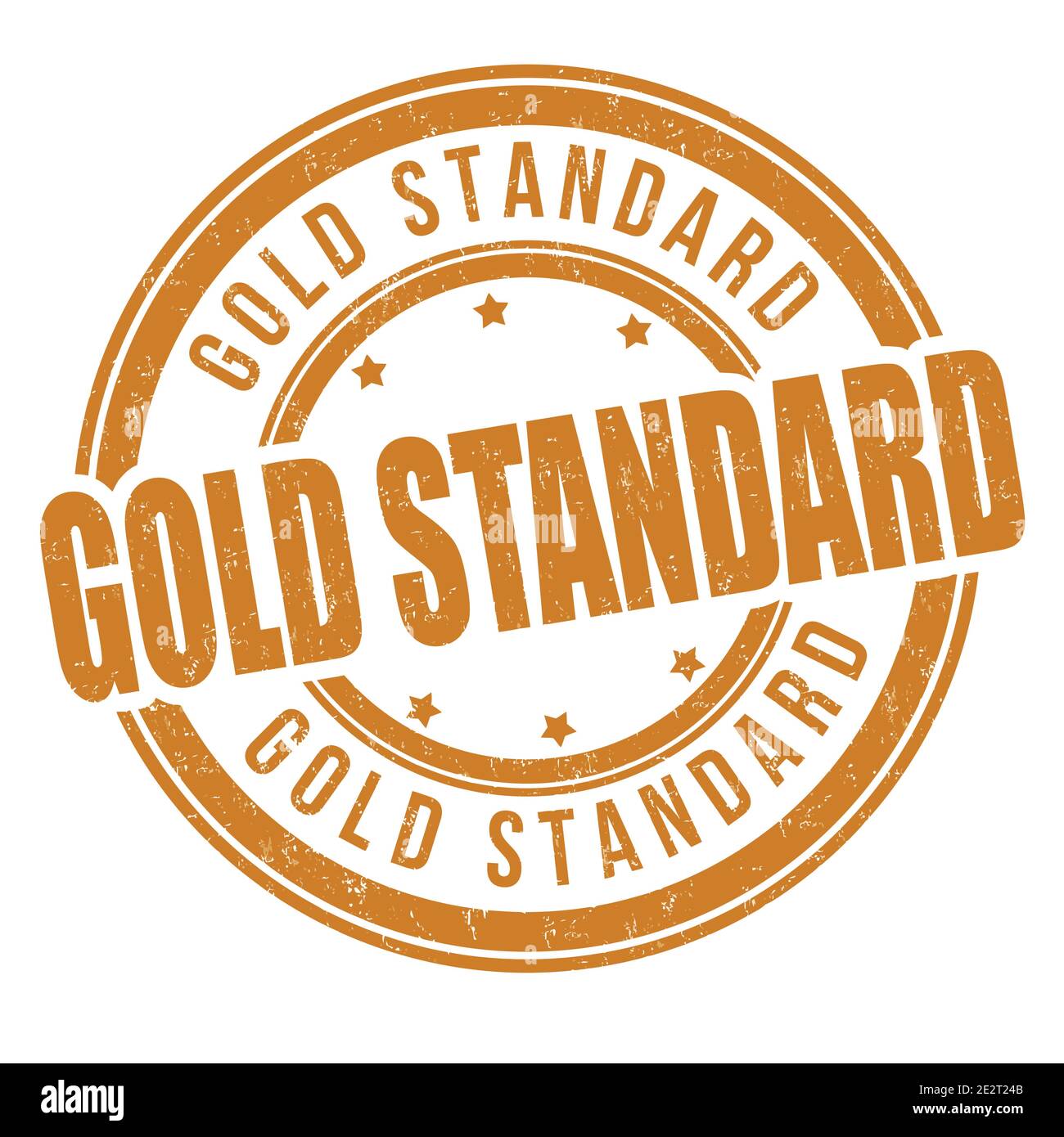 Gold standard grunge rubber stamp on white background, vector illustration Stock Vector