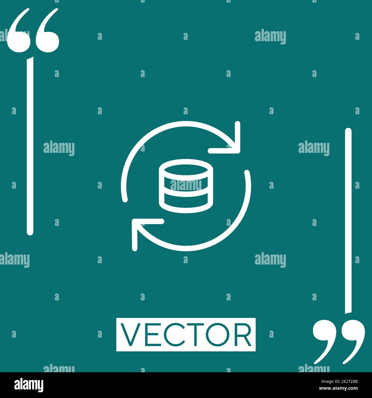 sync vector icon Linear icon. Editable stroke line Stock Vector