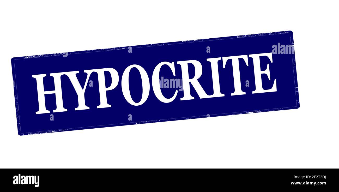Rubber stamp with word hypocrite inside, vector illustration Stock