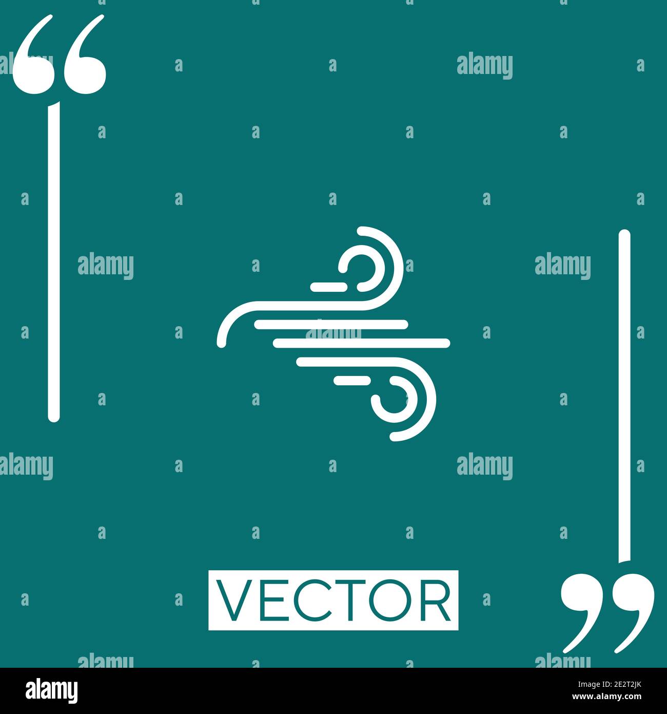 wind vector icon Linear icon. Editable stroke line Stock Vector Image ...