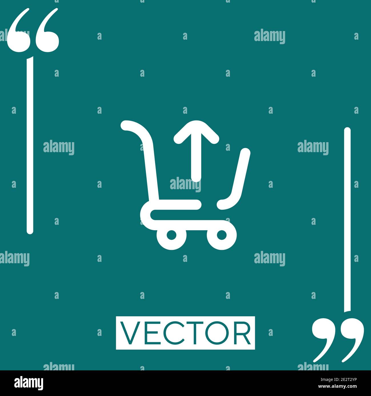 shopping cart vector icon Linear icon. Editable stroke line Stock ...