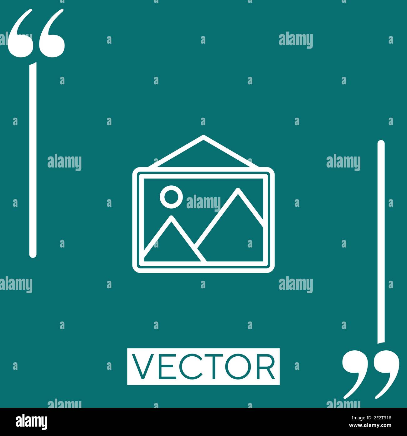 frame vector icon Linear icon. Editable stroked line Stock Vector