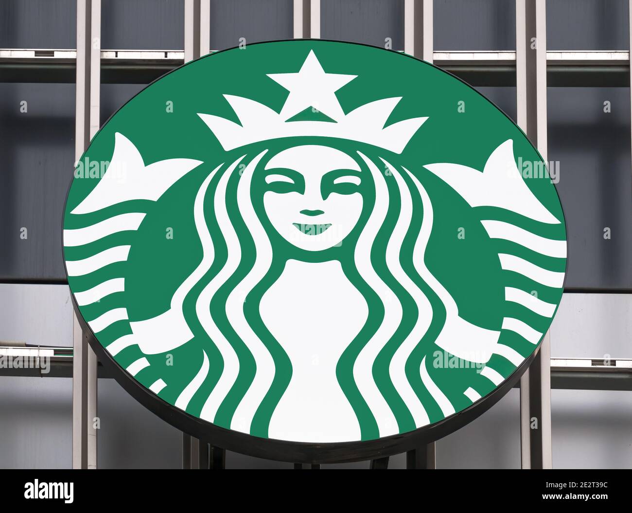 Starbucks Hanging Sign High Resolution Stock Photography And Images Alamy