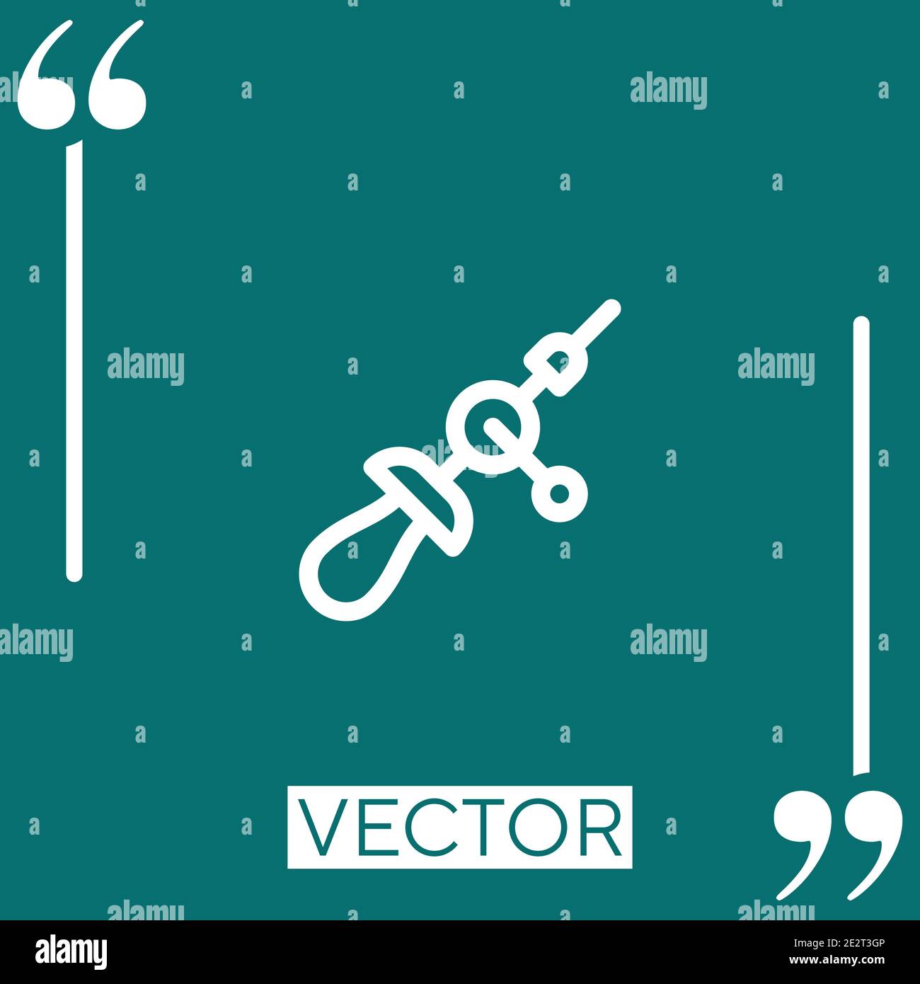 hand drill vector icon Linear icon. Editable stroked line Stock Vector