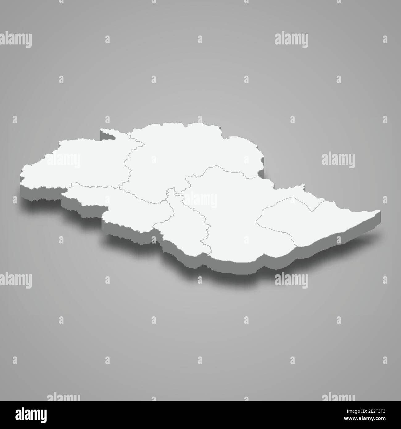 3d isometric map of Gilgit-Baltistan is a province of Pakistan, vector illustration Stock Vector