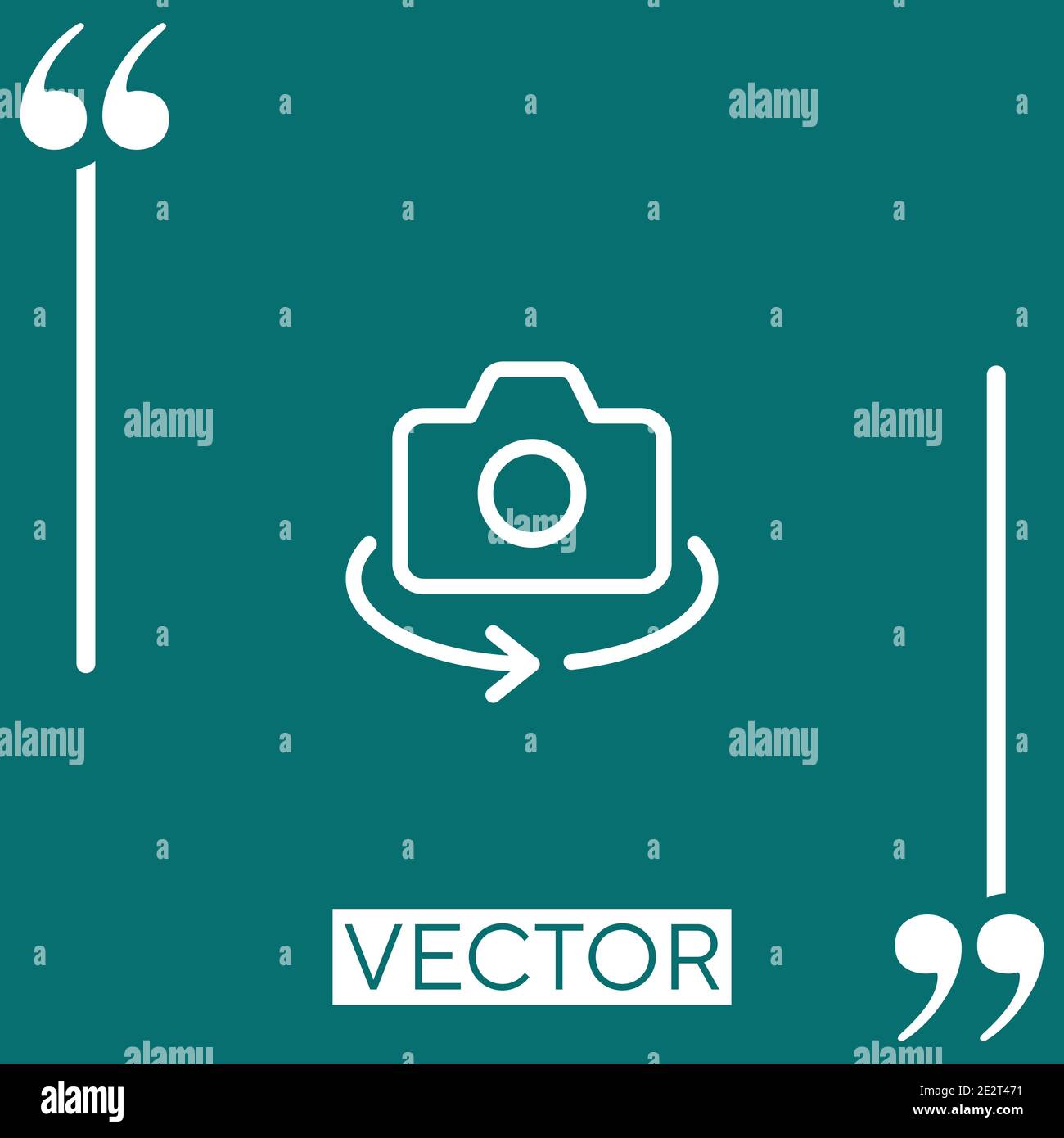 flip vector icon Linear icon. Editable stroked line Stock Vector