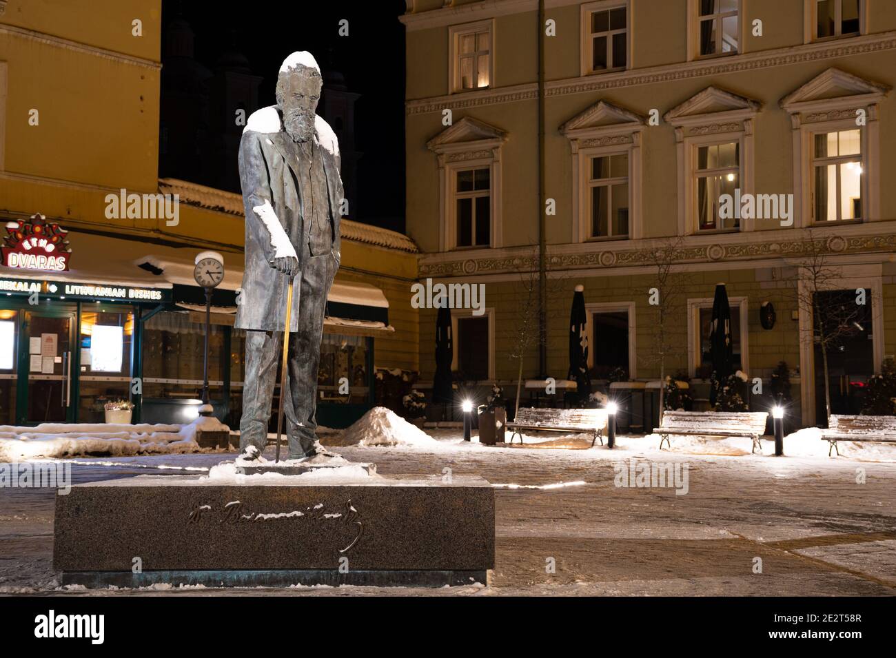 Monument of Jonas Basanavičius, activist and proponent of the ...