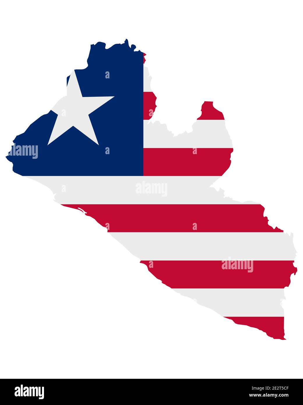 Flag in map of Liberia Stock Photo - Alamy