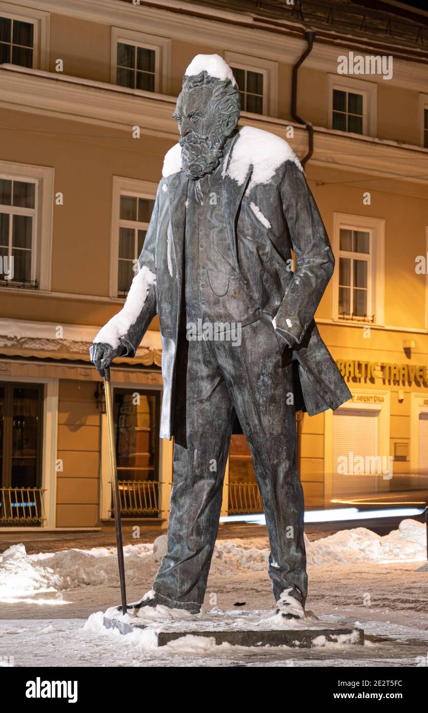 Monument of Jonas Basanavičius, activist and proponent of the ...